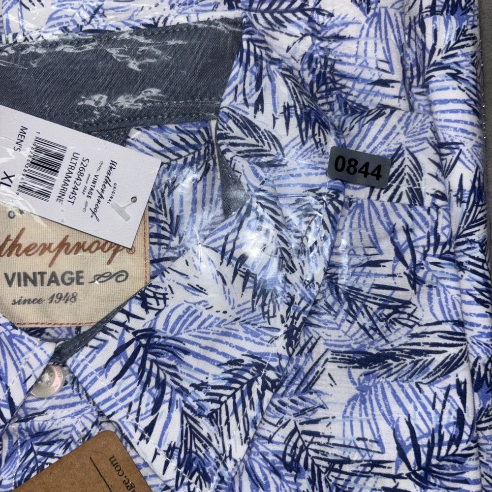 Weatherproof Vintage Short Sleeve‎ Cotton ultramarine blue XL NWT